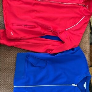 Red and Blue Zip-Up Jacket Bundle